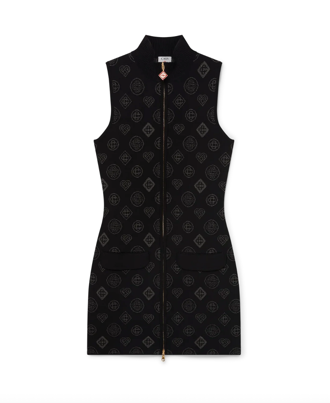 WOMEN - DRESS MONOGRAM JACQUARD Black - Casa Blanca