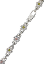 Daisy Bracelet Peridot and Morganite Green/Pink - Hatton Labs