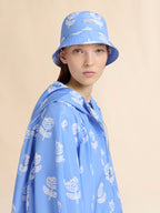 WOMEN - Bob en taffetas bleu clair avec imprimé Sprayed Roses - Marni