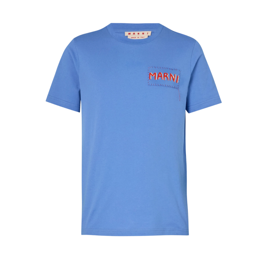 MEN - T-SHIRT PATCH Bleu/Red - Marni
