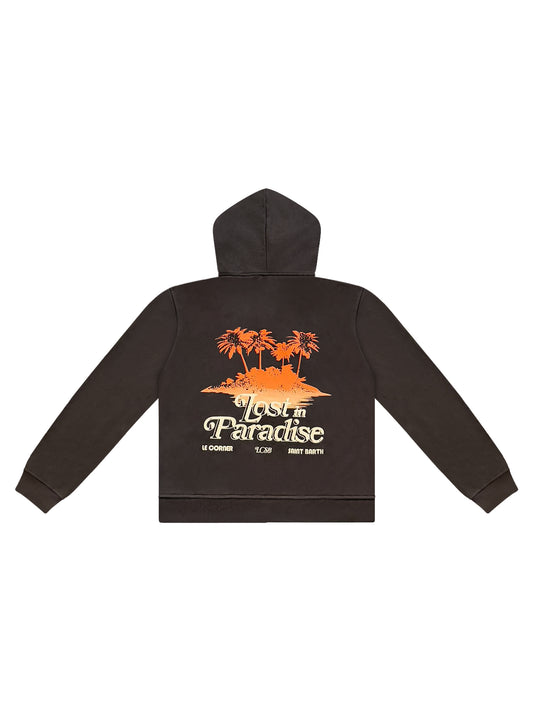 HOODIE LOST IN PARADISE BROWN - Le Corner Saint Barth