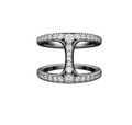 RING DAME PHANTOM SILVER WITH DIAMONDS - Hoorsenbuhs
