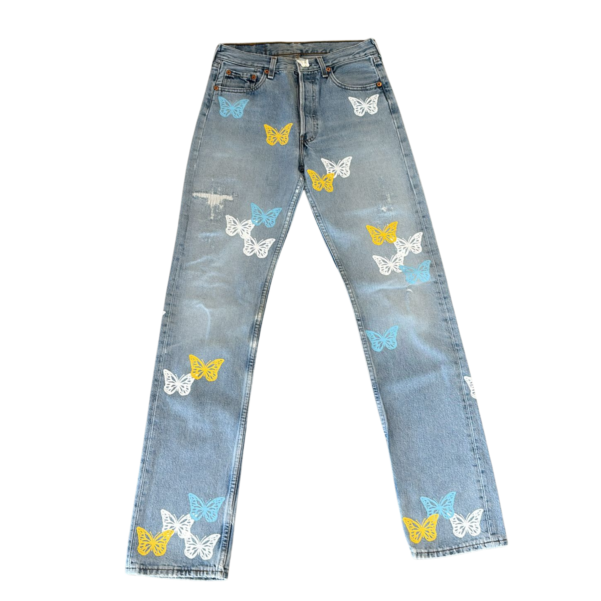 BUTTERFLY DENIM JEANS MULTI COLORS - About Dreams