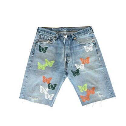 MEN - BUTTERFLY DENIM SHORT MULTI COLORS - About Dreams