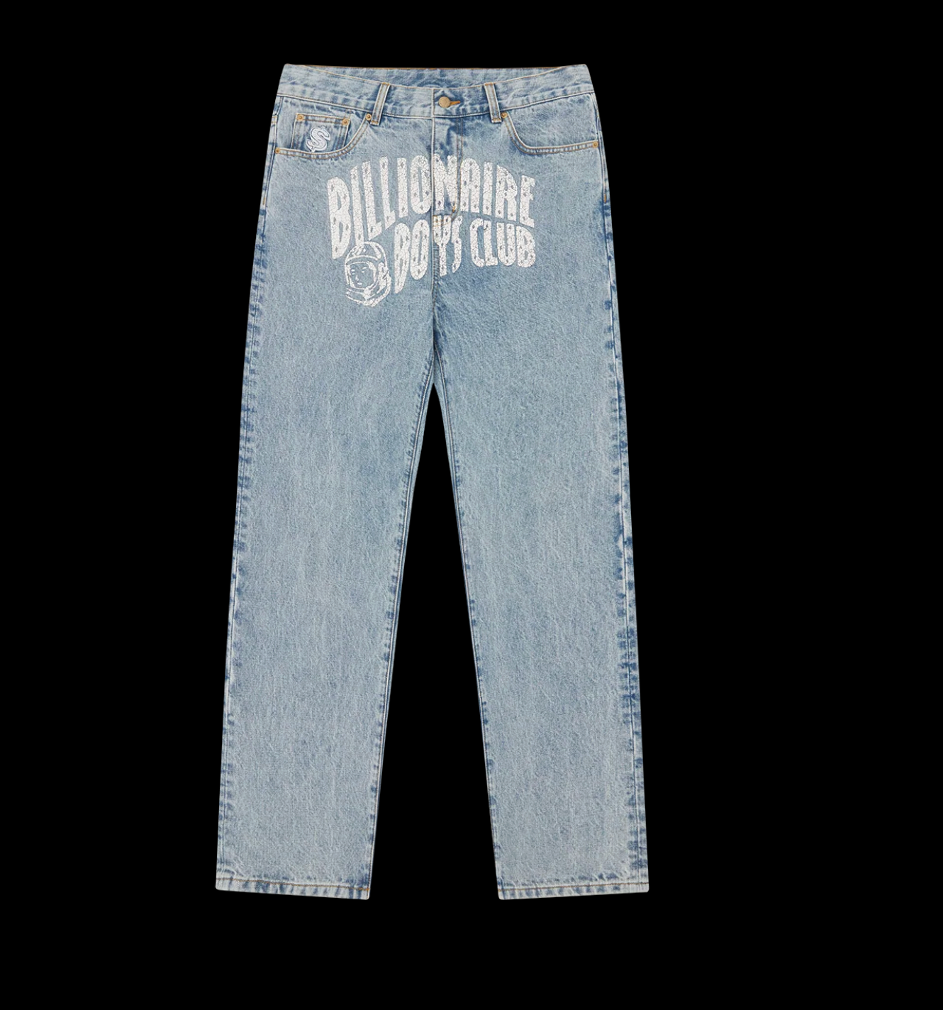 MEN - ARCH LOGO DENIM PANTS LIGHT WASH BLUE - BBC