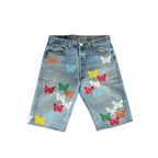 MEN - BUTTERFLY DENIM SHORT MULTI COLORS - About Dreams
