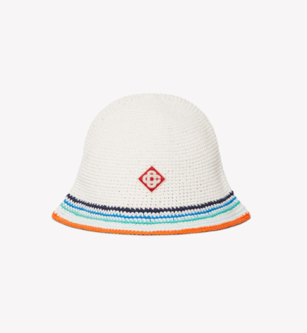 Bob Crochet Tennis Stripe White/Multi Beach Capsule