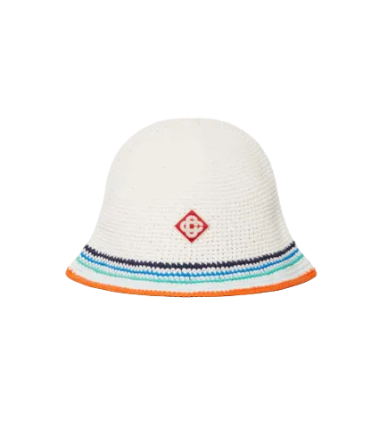 Bob Crochet Tennis Stripe White/Multi Beach Capsule
