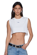 WOMEN - Labels Crop Tank White - Ksubi