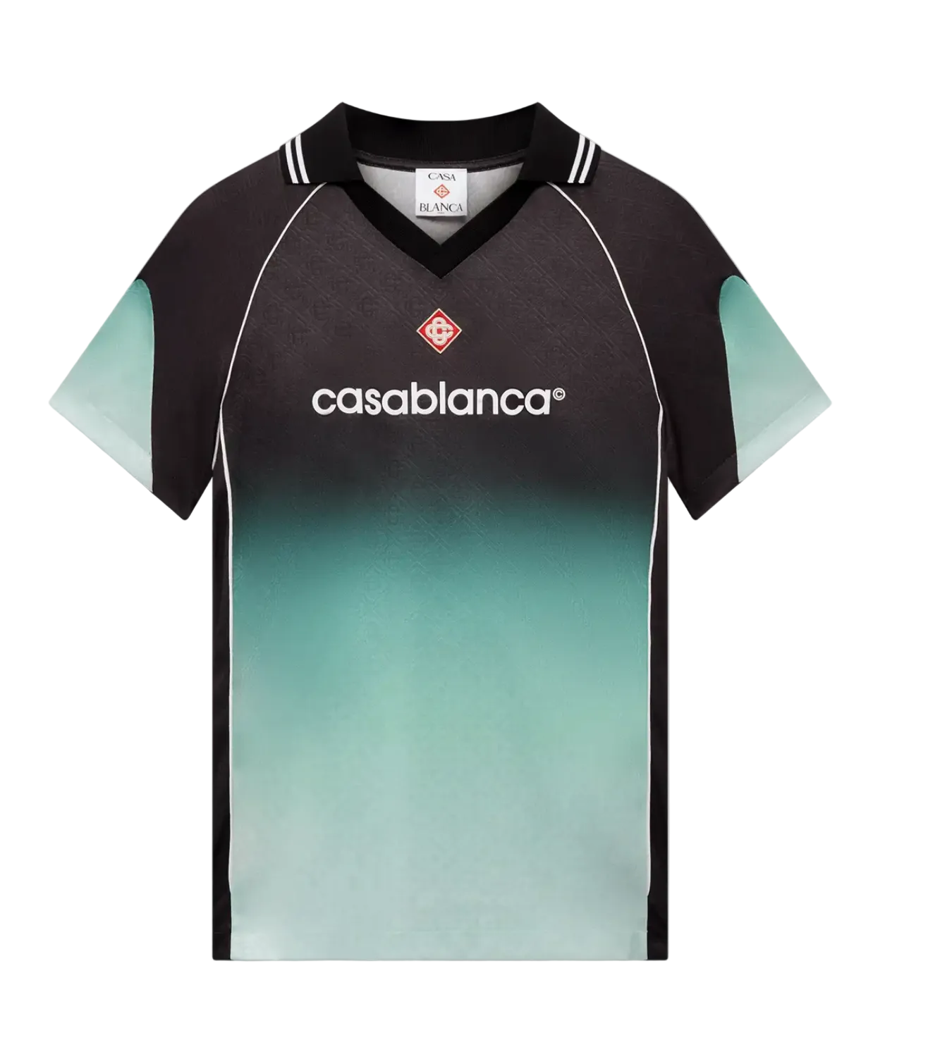 WOMEN - FOOTBALL SHIRT GRADIENT MONOGRAM black/green - Casa Blanca