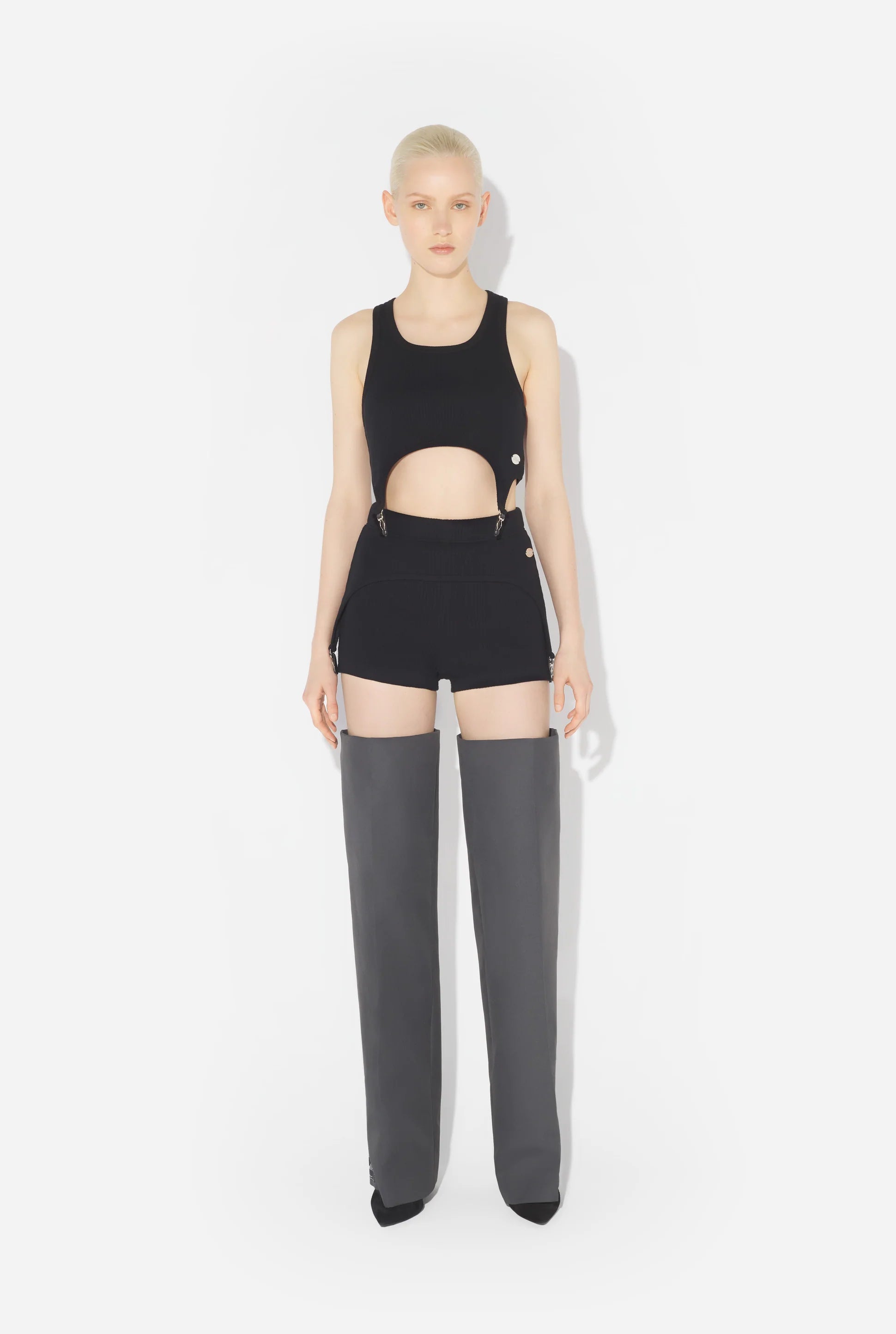 WOMEN - The Black Garter Mini-Shorts - JPG