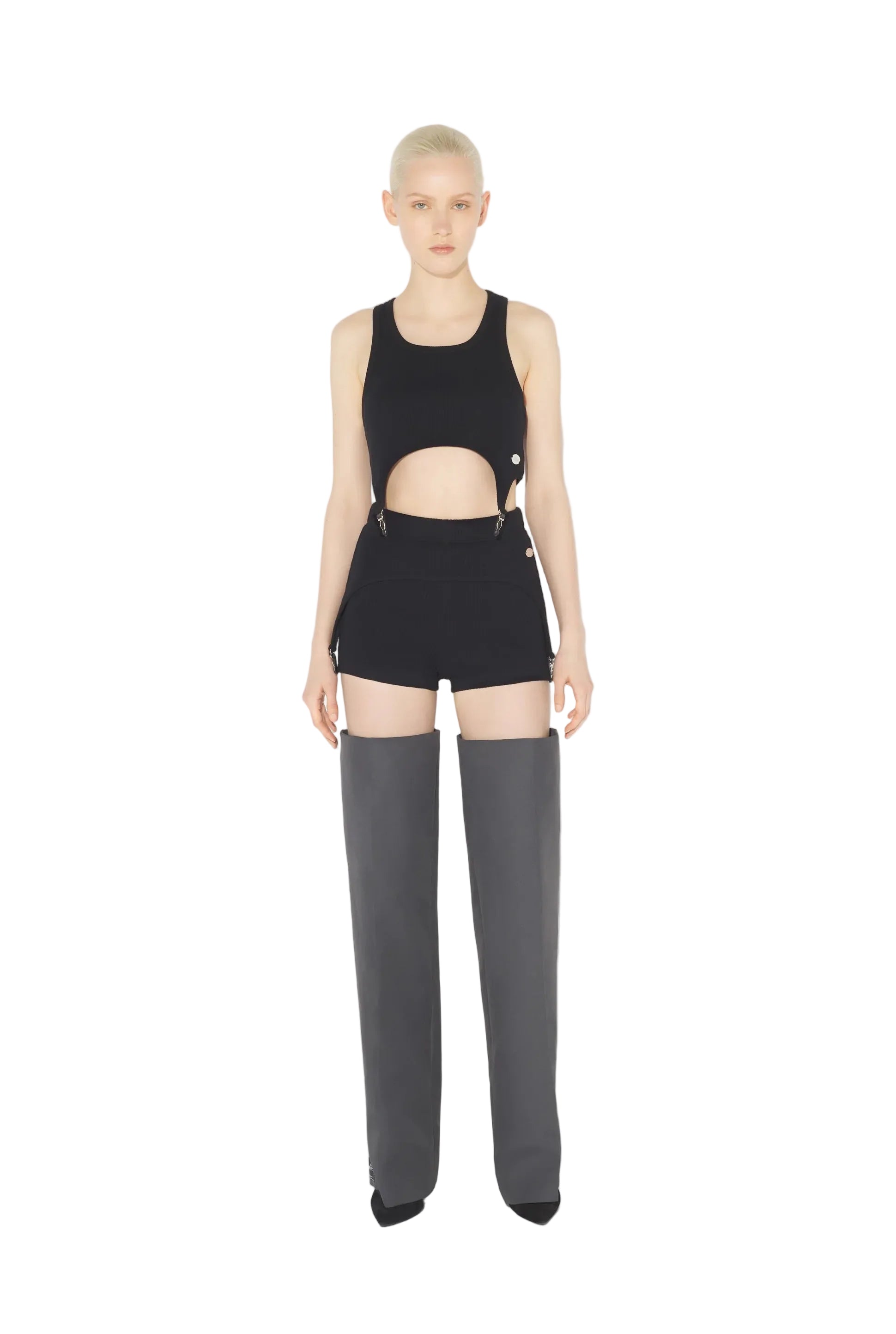 WOMEN - The Black Garter Mini-Shorts - JPG