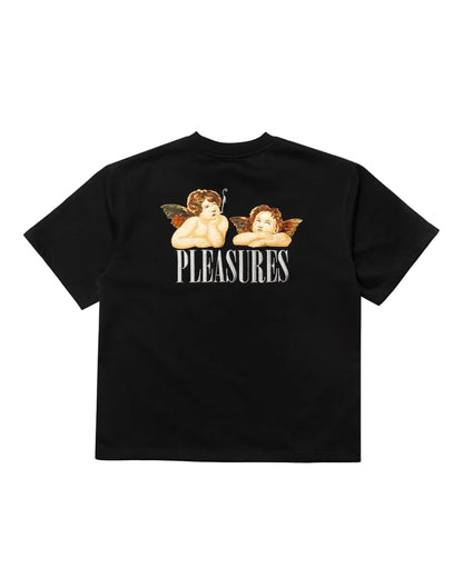 MEN - T-SHIRT DYNAMIQUE SHORT SLEEVE CREWNECK BLACK - Pleasures