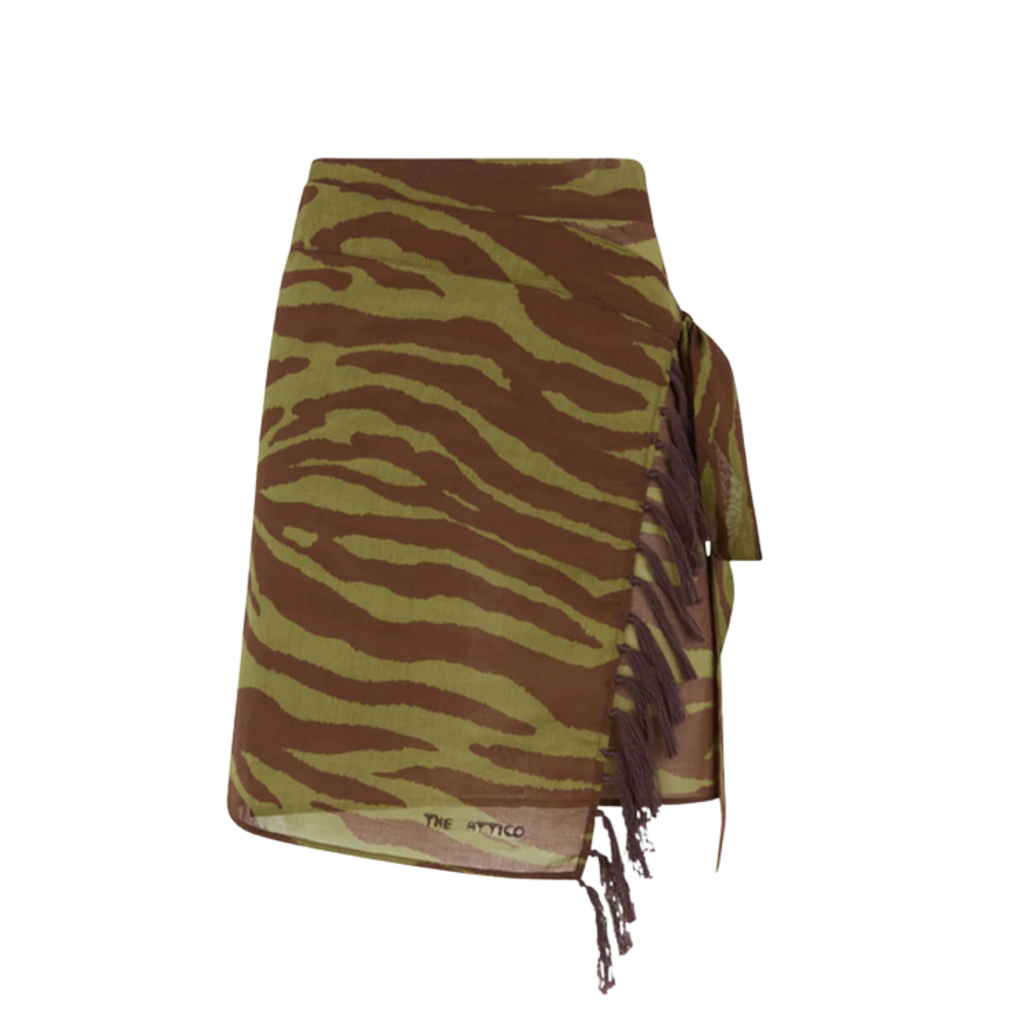 WOMEN - PAREO DARK GREEN BROWN - The Attico