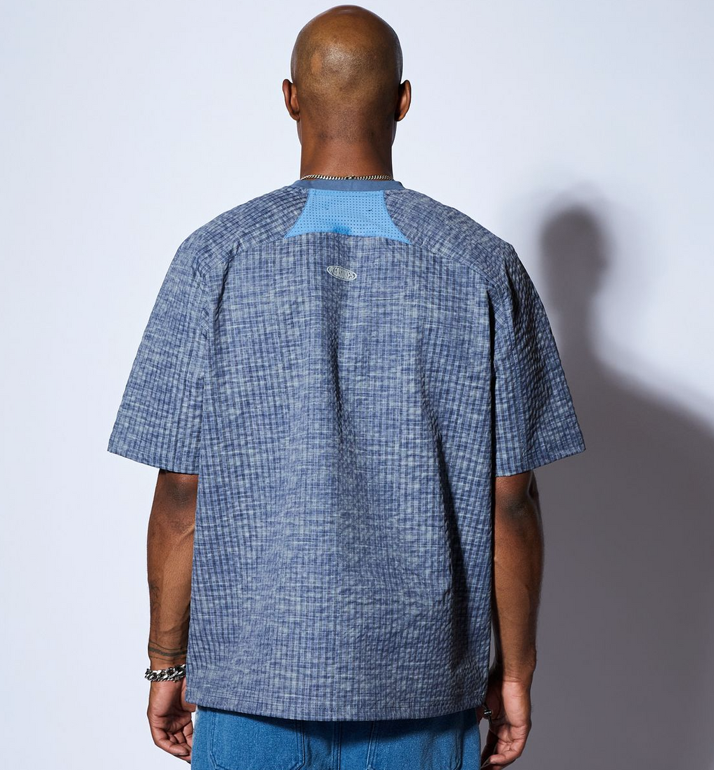 MEN -OVAL TECH SHIRT - PLAESURES - Blue