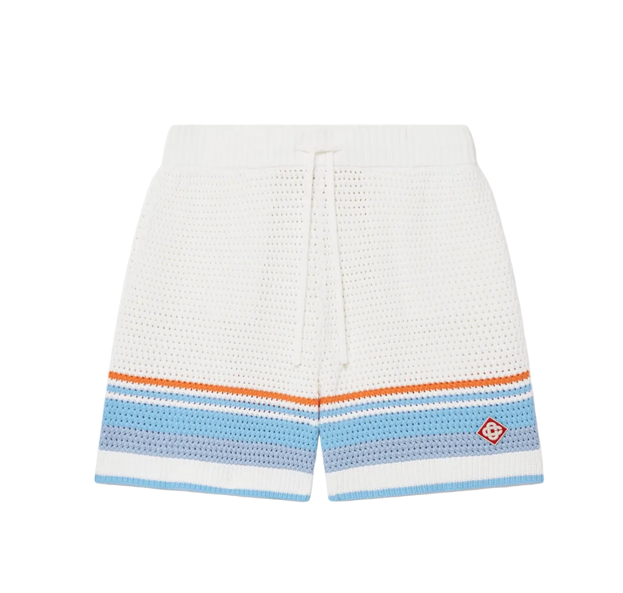 MEN - CROCHET SHORT COTTON bleu/orange