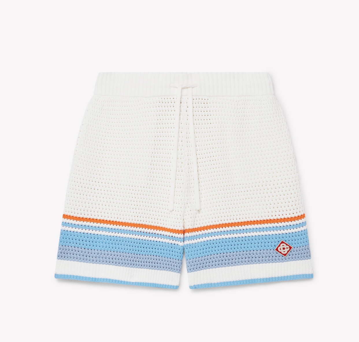 MEN - CROCHET SHORT COTTON bleu/orange