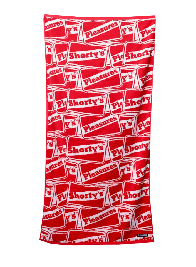 Beach Towel - Pleasures x Shortys Red