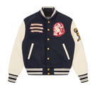 MEN - FANFARE SCRIPT VARSITY JACKET NAVY/CREAM - BBC