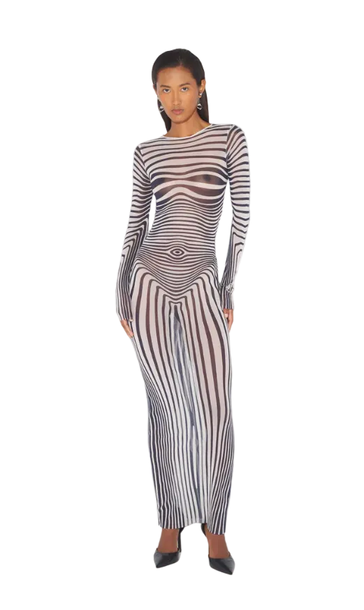 WOMEN -RE-EDITION THE NAVY BLUE BODY MORPHING DRESS - JPG