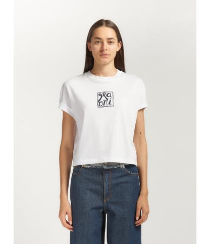 WOMEN - T-SHIRT WHITE LOGO FRAME - Marni