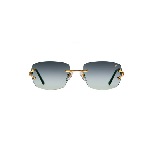 Bal Harbour Rimless Drill Mount 24KT Gold Yellow Gold / Asphalt Gradient - VF