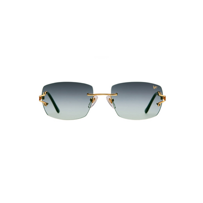 Bal Harbour Rimless Drill Mount 24KT Gold Yellow Gold / Asphalt Gradient - VF