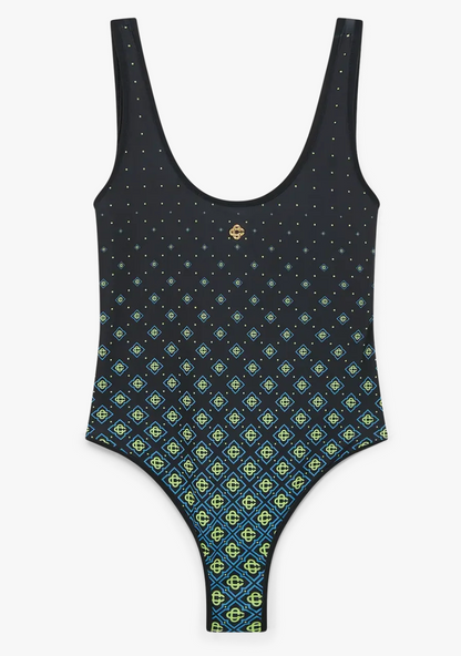 WOMEN - Degrade Monogram Swimsuit Black/Multi - Casa Blanca