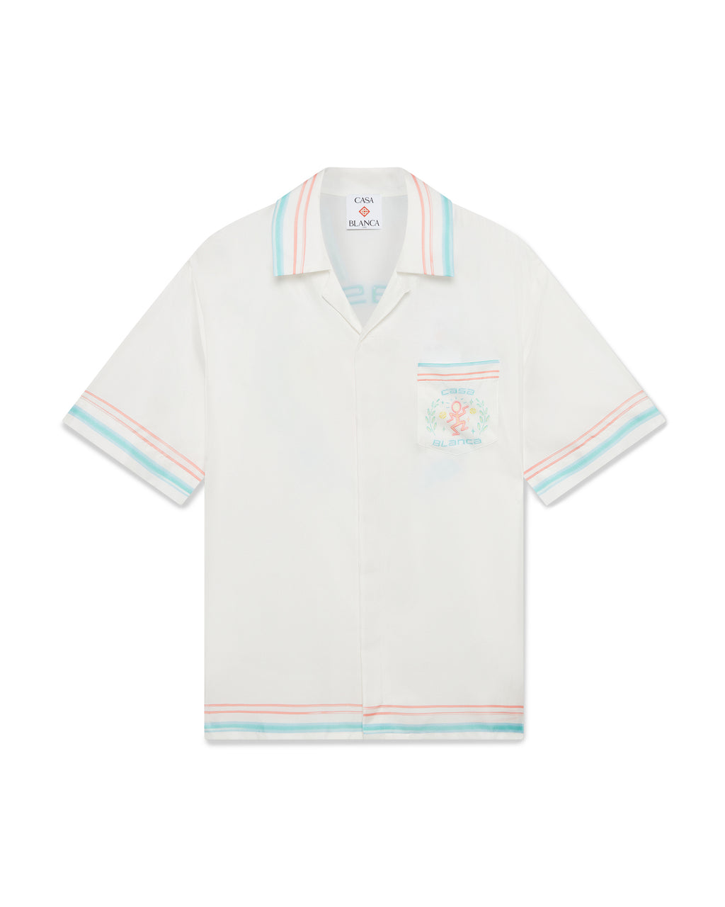 MEN - CHEMISE EN SOI DANCE JOY Pink/Blue - Casa Blanca