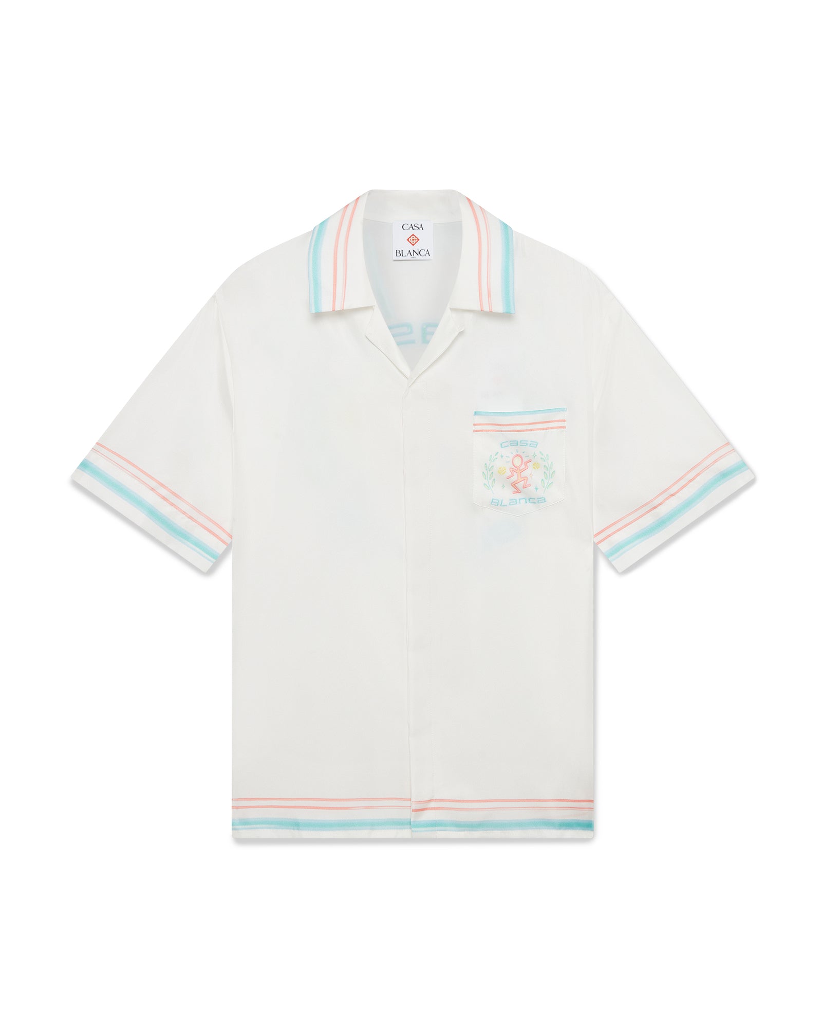 MEN - CHEMISE EN SOI DANCE JOY Pink/Blue - Casa Blanca