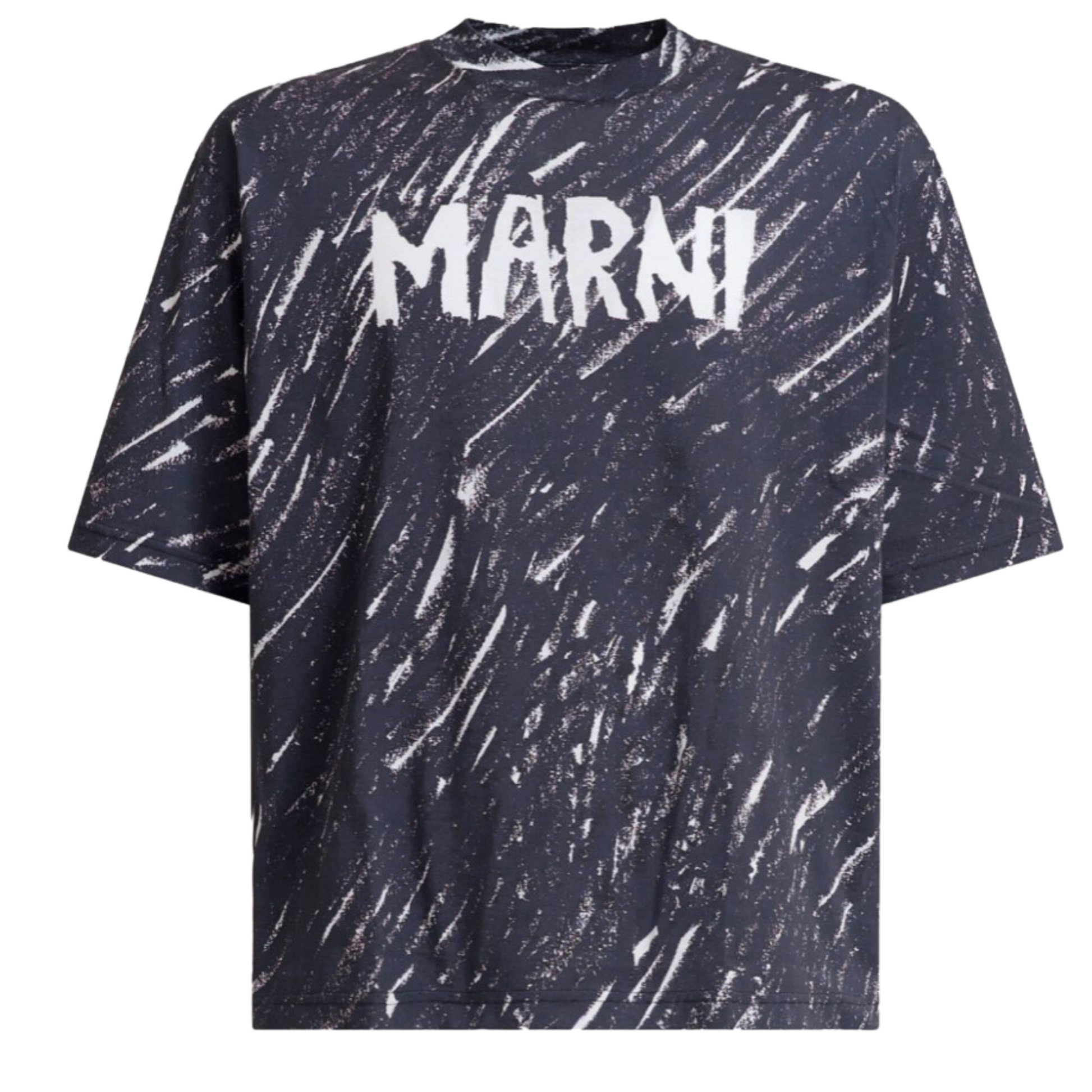 MEN - Black Crayon print t-shirt - Marni