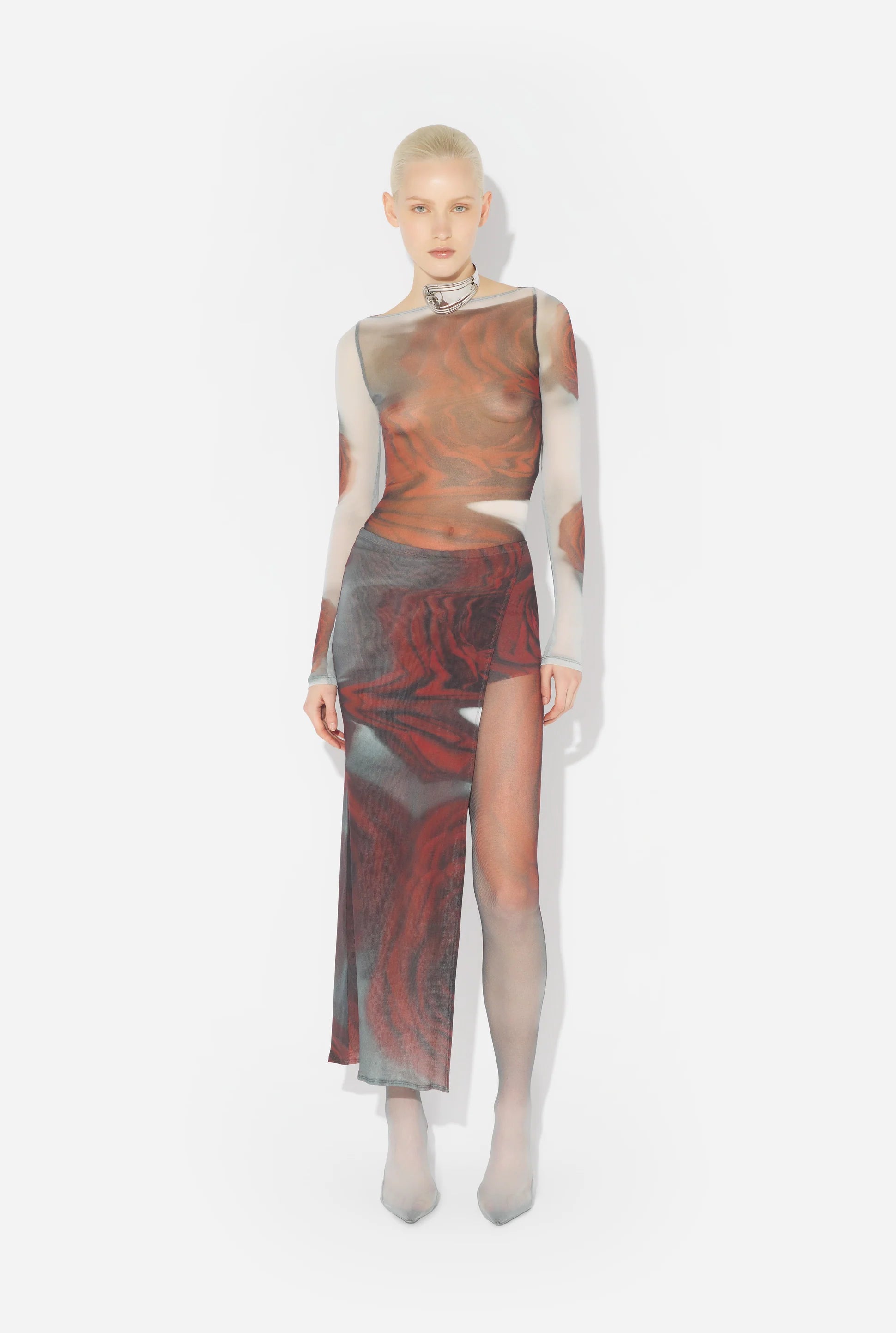 WOMEN - The Red Blurry Roses Skort - JPG