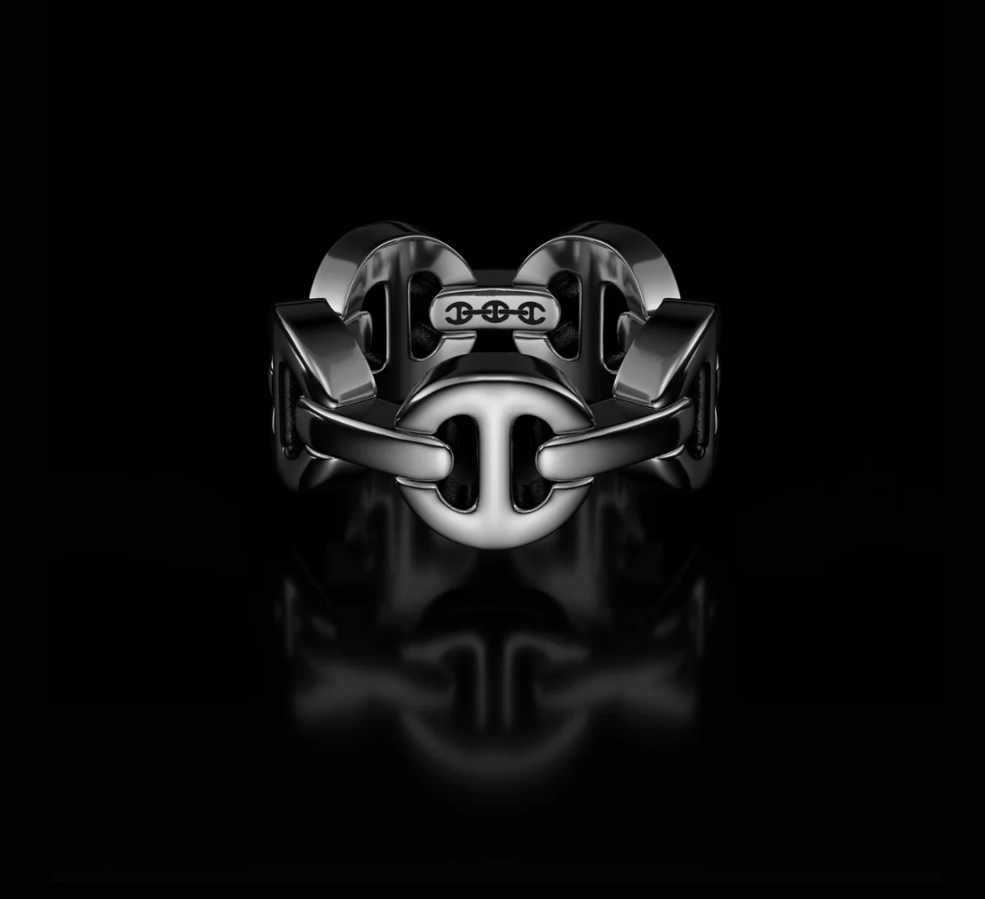 RING CLASSIC TRI-LINK SILVER - Hoorsenbuhs