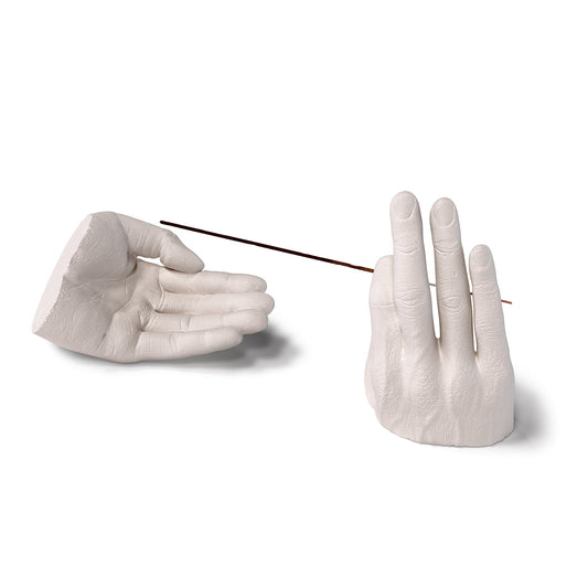 Casted Hands Incense Holder - Curves