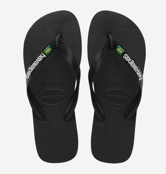 MEN - BLACK BRAZIL LOGO - Havaianas