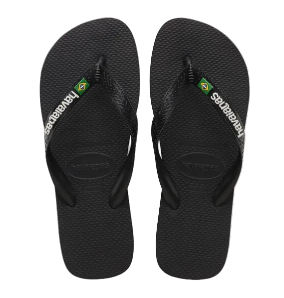 MEN - BLACK BRAZIL LOGO - Havaianas