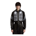 WOMEN - MultiPatch Bomber Leather Black/White - WDW