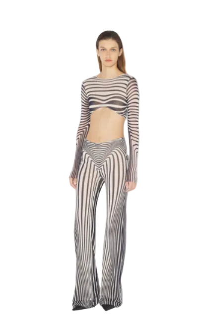 WOMEN - RE-EDITION NAVY BLUE BODY MORPHING CROP TOP - JPG