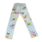 BUTTERFLY DENIM JEANS MULTI COLORS - About Dreams