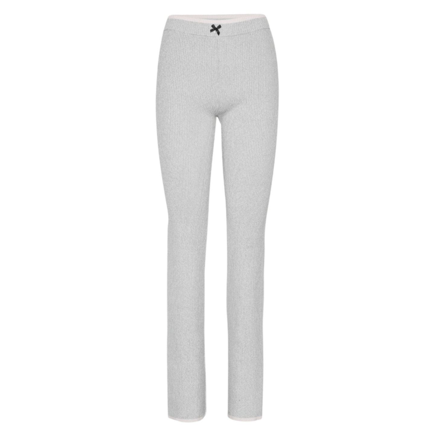 WOMEN - Fine Rib Flared Pants Grey - Rotate