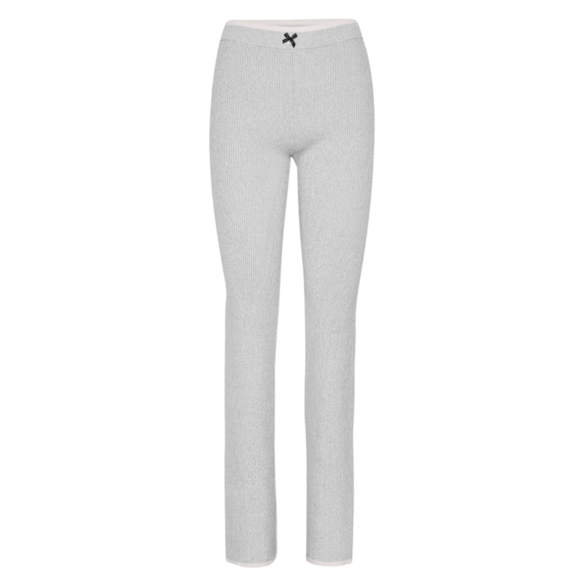 WOMEN - Fine Rib Flared Pants Grey - Rotate