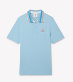 MEN - POLO SHIRT KNIT PIQUE SHORT SLEEVE pale blue - Casa Blanca