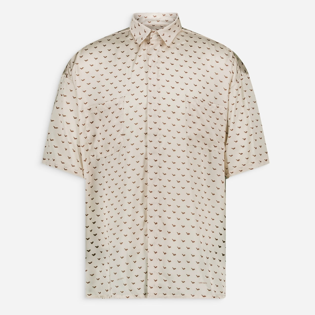 Swan Paris X Le Corner Saint Barth Collab Chemise Beige Et Marron