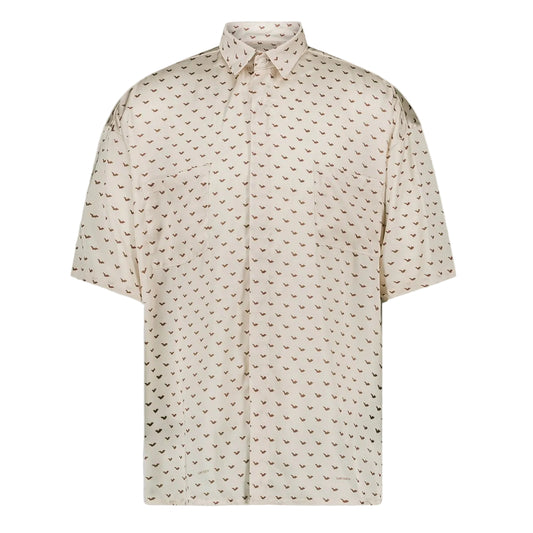 Swan Paris X Le Corner Saint Barth Collab Chemise Beige Et Marron