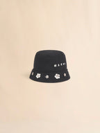 Bob en taffetas noir avec applications florales - Marni