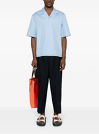 MEN - POPELINE SHIRT BLEU / RED LOGO - Marni