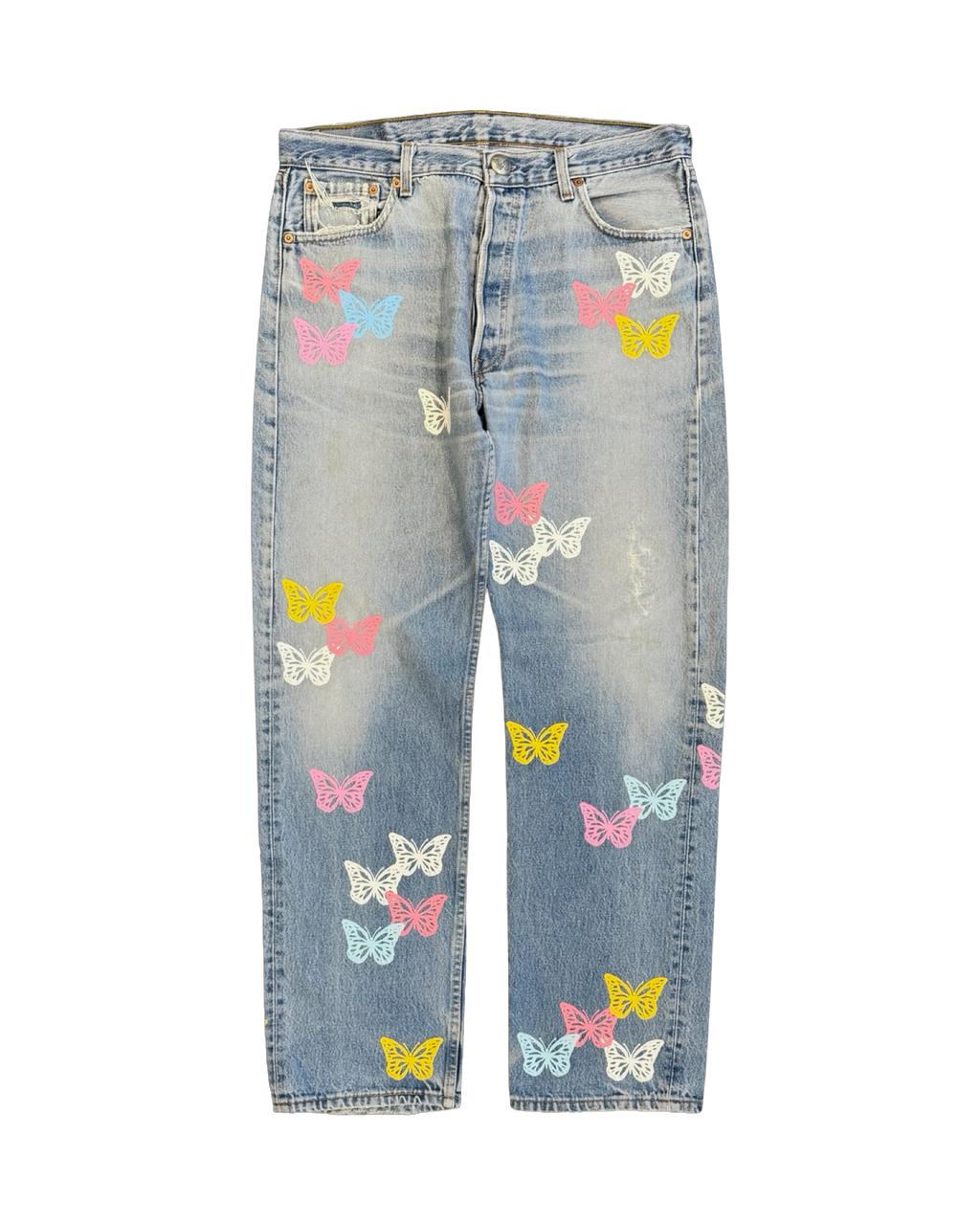 BUTTERFLY DENIM JEANS MULTI COLORS - About Dreams