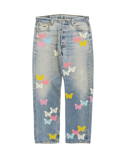BUTTERFLY DENIM JEANS MULTI COLORS - About Dreams