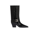 BOOT - Jane Buckle Midcalf Black - Paris Texas