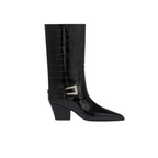 BOOT - Jane Buckle Midcalf Black - Paris Texas